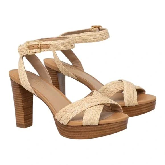 Sasha Raffia Platform Sandal - Picture 2 of 7